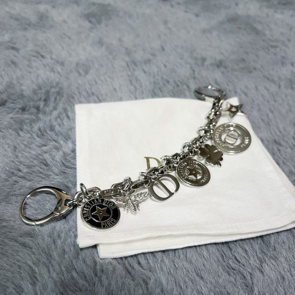 Dior Silver Charm Key Holder